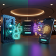 Visual comparison of secure bank transfer and fast e-wallet options for online casino deposits, featuring abstract financial icons and a secure digital interface.