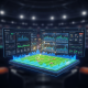Digital interface showing advanced football betting analytics with head-to-head statistics, trend graphs, and strategic data visualization on a premium online sports betting platform.