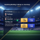 A modern online sports betting interface comparing Handicap and Spread Betting for a football match, showing virtual score adjustments and dynamic profit/loss graphs.